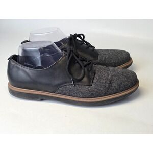 Clarks Collection Oxford Women's Shoes Size 10 M EU41 Gray Black Leather Fabric